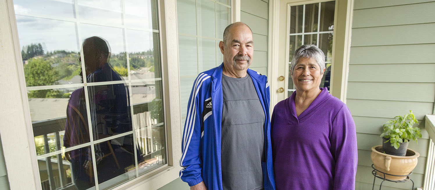 Homecare Workers, who are also married, smiling