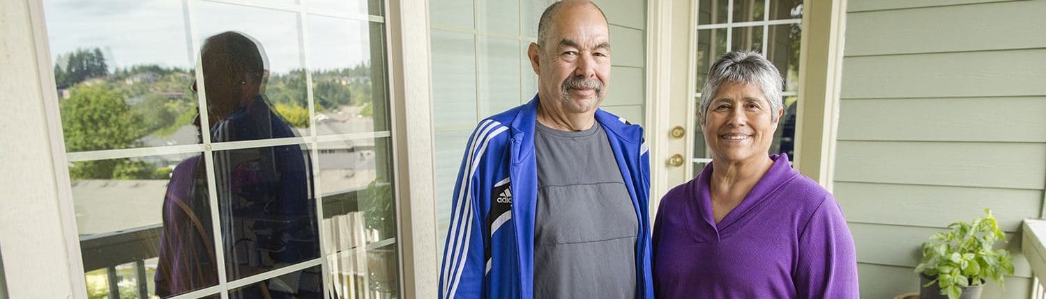 Homecare Workers, who are also married, smiling